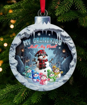 Personalized Gifts For Grandma Christmas Ornament 01Qhtn131124 Cute Snowmies My Grandkids Melt My Heart