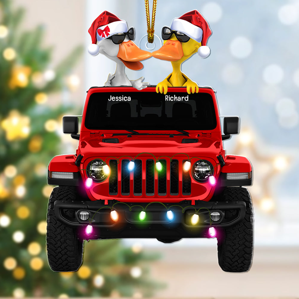 Personalized Gifts For Couple Christmas Ornament 03Qhqn031122 Off Road Car Couple