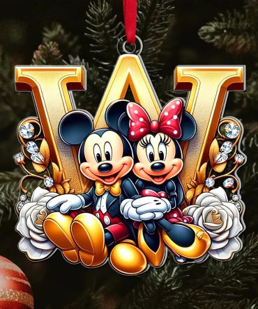 Custom Alphabet Letter Christmas Gifts For Couple Acrylic Ornament 03Xqqn251024