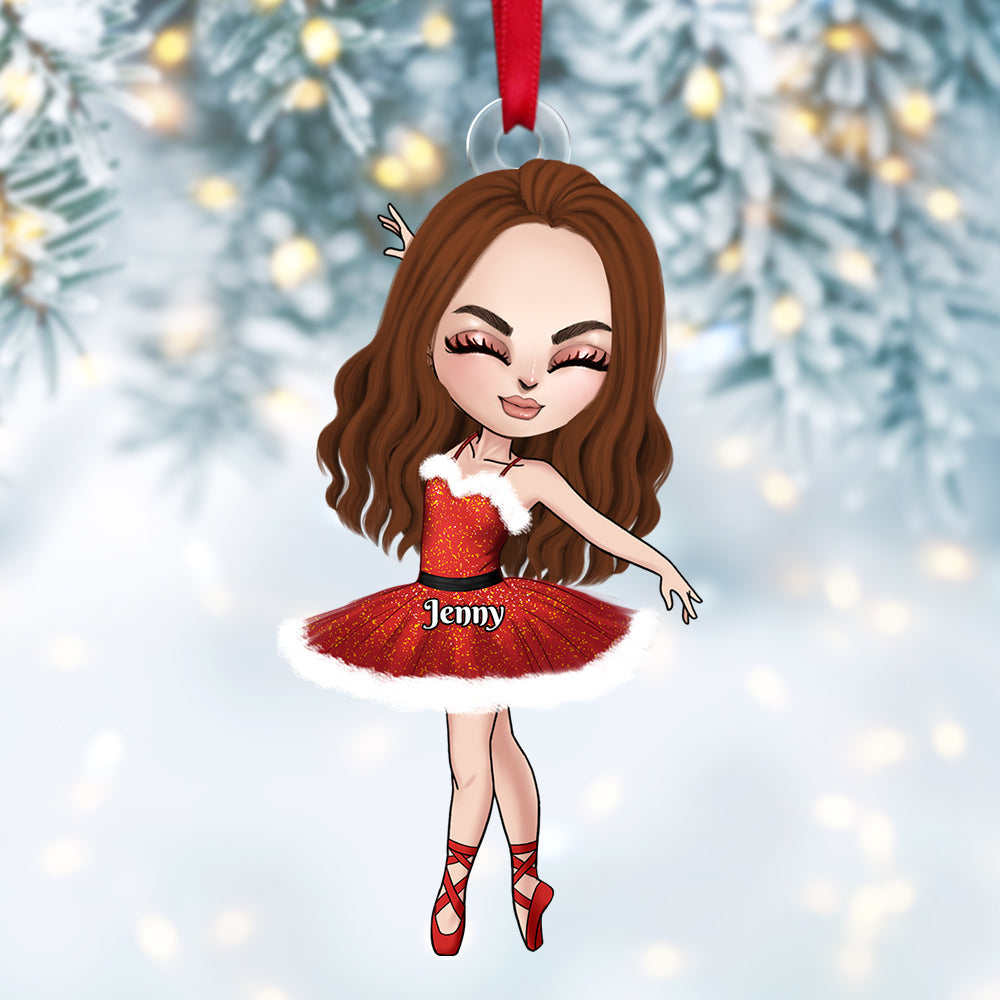 Ballet Girl Personalized Gifts For Ballerina Ornament Christmas 03Actn161124Hh