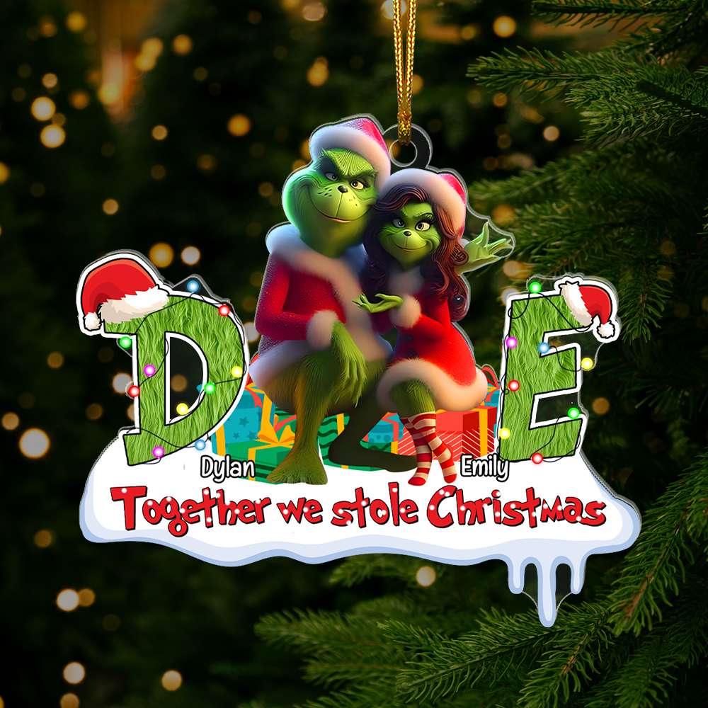 Personalized Gifts For Couples, Custom Letters Christmas Ornament 03Ohlu171024