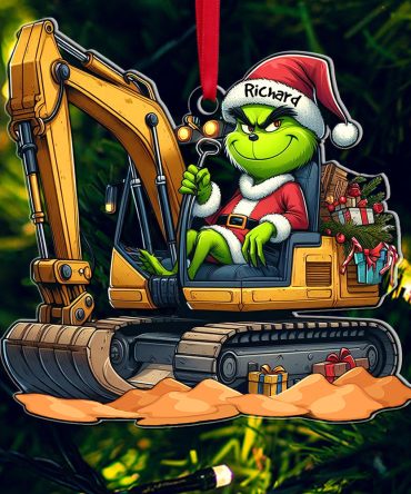 Personalized Gift For Excavator Operator Ornament, Green Monster 03Qhqn081124