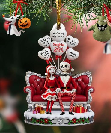 Hauntingly Sweet Couple Christmas Ornament - Personalized Anniversary Gifts For Couple 03Tolu130825