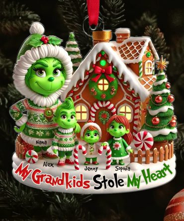 Personalized Gifts For Grandma Acrylic Ornament, My Grandkids Stole My Heart 04Tgdt221124