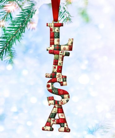 Sewing Alphabet Ornament - Personalized Gift For Christmas Ornament 03Huqn251025