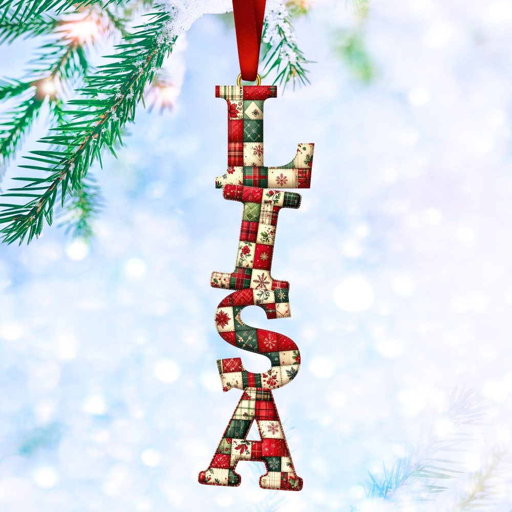 Sewing Alphabet Ornament - Personalized Gift For Christmas Ornament 03Huqn251025