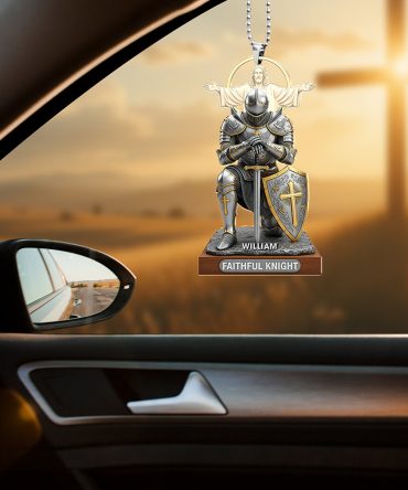 Christian Faithful Knight Car Ornament – Personalized Christmas Gifts For Christian 05Huqn290725