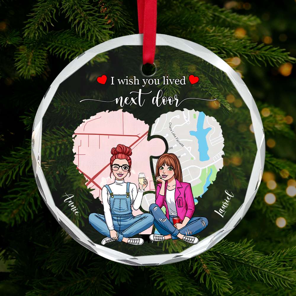 Personalized Gift For Besties Christmas Crystal Ornament 04Pglu251024Hh