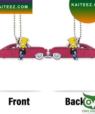 3D Aop The Simpsons Bad Boy Bart Hot Rod Car Christmas Ornament