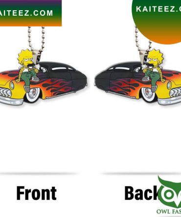 3D Aop The Simpsons Low Lisa Hot Rod Car Christmas Ornament