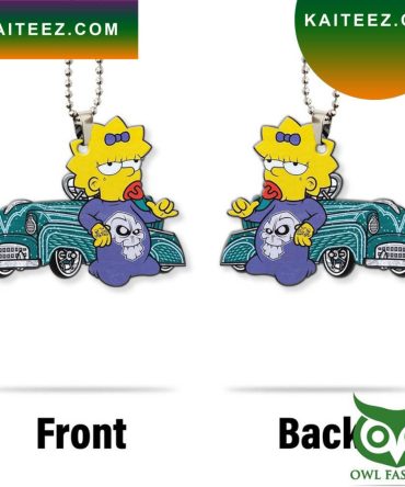 3D Aop The Simpsons Mighty Maggie Hot Rod Car Christmas Ornament