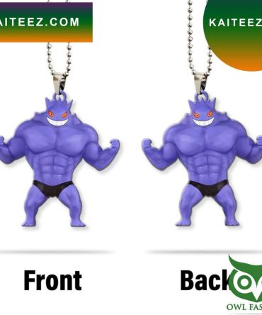 3D Pokemon Gym Bros Muscle Gengar Plastic Christmas Ornament