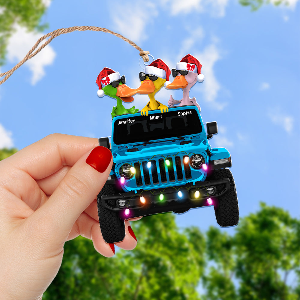 Personalized Gifts For Couple Christmas Ornament 03Qhqn031122 Off Road Car Couple - Image 2