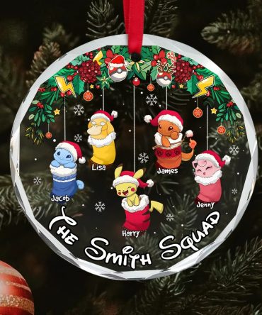 Stocking Family Ornament - Game Mascot Kids - Personalized Gifts For Game Family