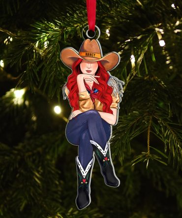 Personalized Gifts For Cowgirl Acrylic Ornament 04Acqn111124Tm