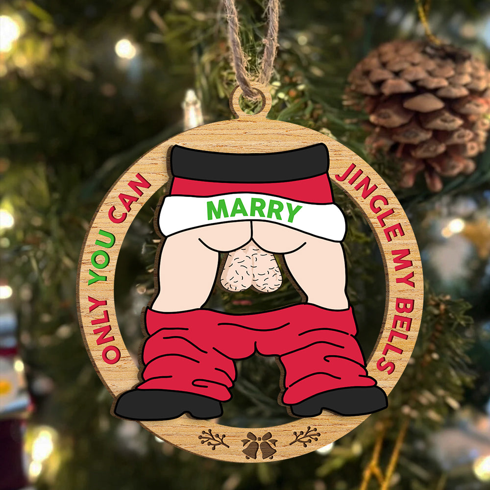 Personalized Funny Christmas Gifts For Him Wood Ornament 04Acdt130924 - Image 3
