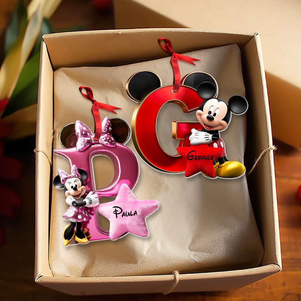 Custom Alphabet Letter Christmas Gifts For Couple Acrylic Ornament 01Ohmh261024 - Image 3