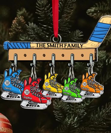 Personalized Gifts For Family Love Ice Hockey Acrylic Ornament 02Huqn221024