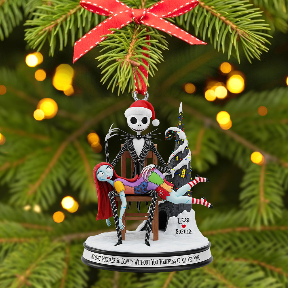 Personalized Gifts For Christmas, The Ghost & The Rag Doll Couple Acrylic Ornament 02Natn090925 - Image 3