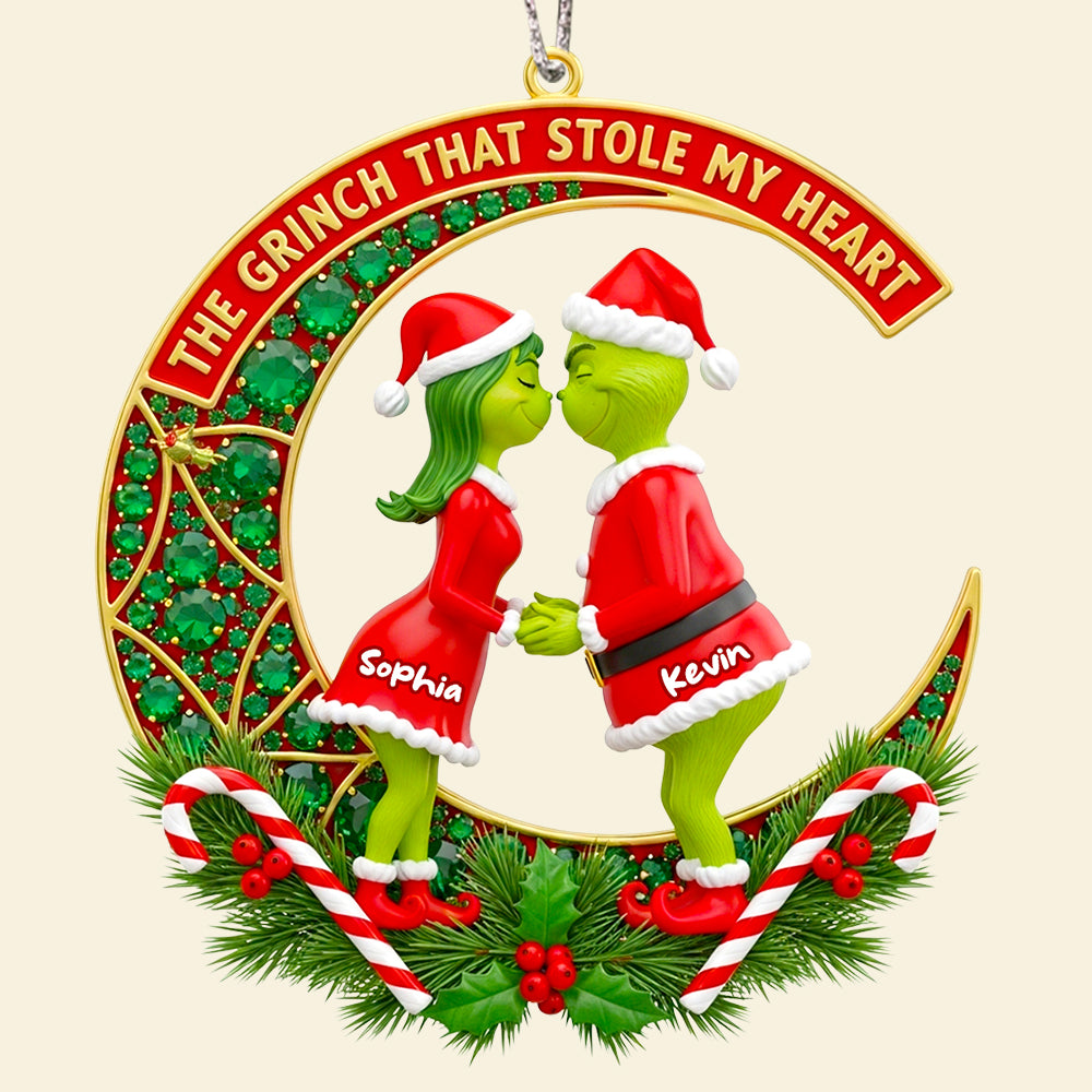 Green Couple Christmas Ornament - Personalized Gifts For Couple 02Todt160825 - Image 3