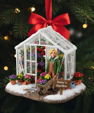 Festive Greenhouse Acrylic Ornament - Personalized Christmas Gift For Gardeners 01Hulu240925
