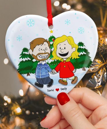 Personalized Gifts For Couple  Ornament 05Acqn071124 Walking Hand In Hand
