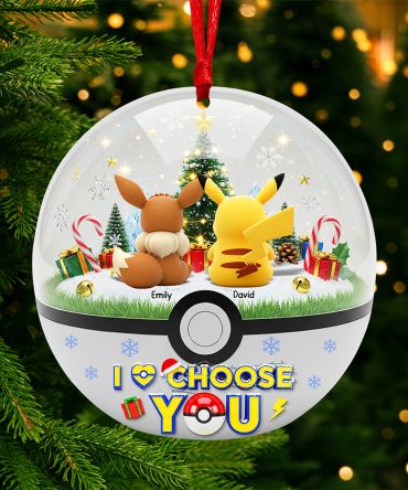 Cartoon Couple Christmas Ornament - Personalized Gifts For Couple 02Ohqn090825