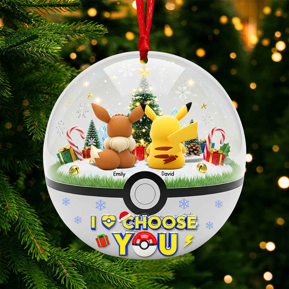 Cartoon Couple Christmas Ornament - Personalized Gifts For Couple 02Ohqn090825