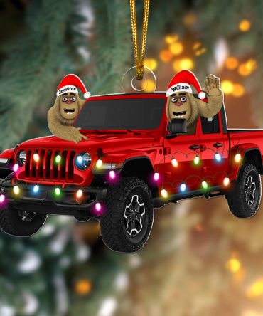 Personalized Gifts For Off Road Lovers Christmas Ornament, Happy Bigfoot 07Qhqn140924