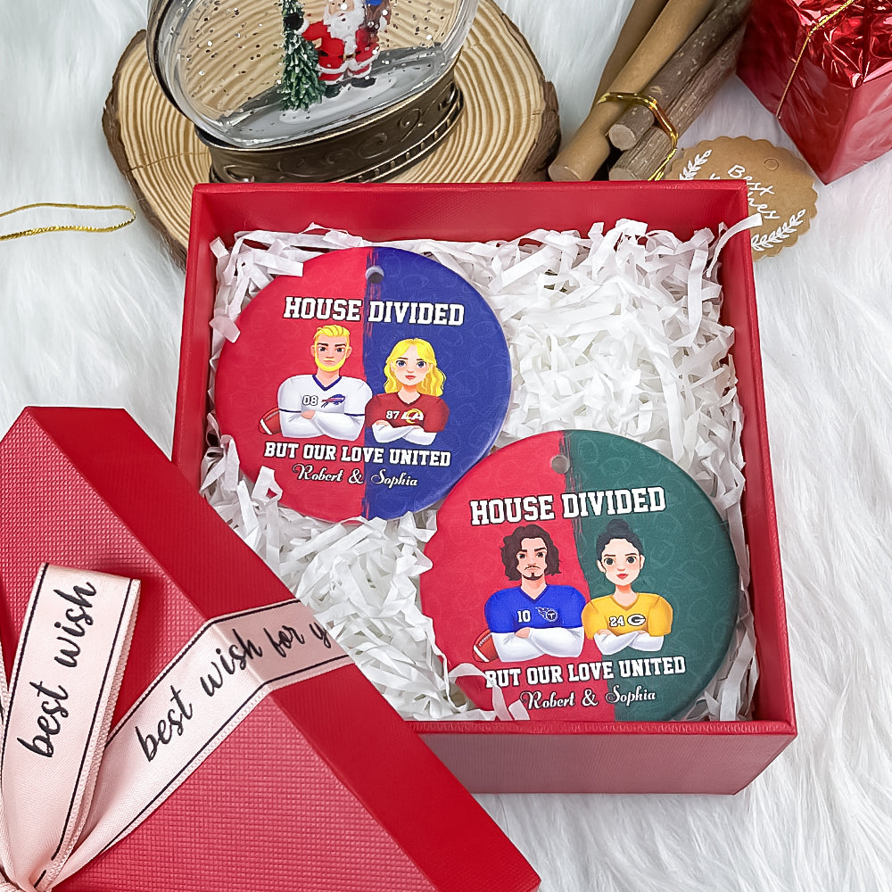 Personalized Christmas Gifts For Couple Ornament American Football Couple 05Huti141024Hg - Image 4