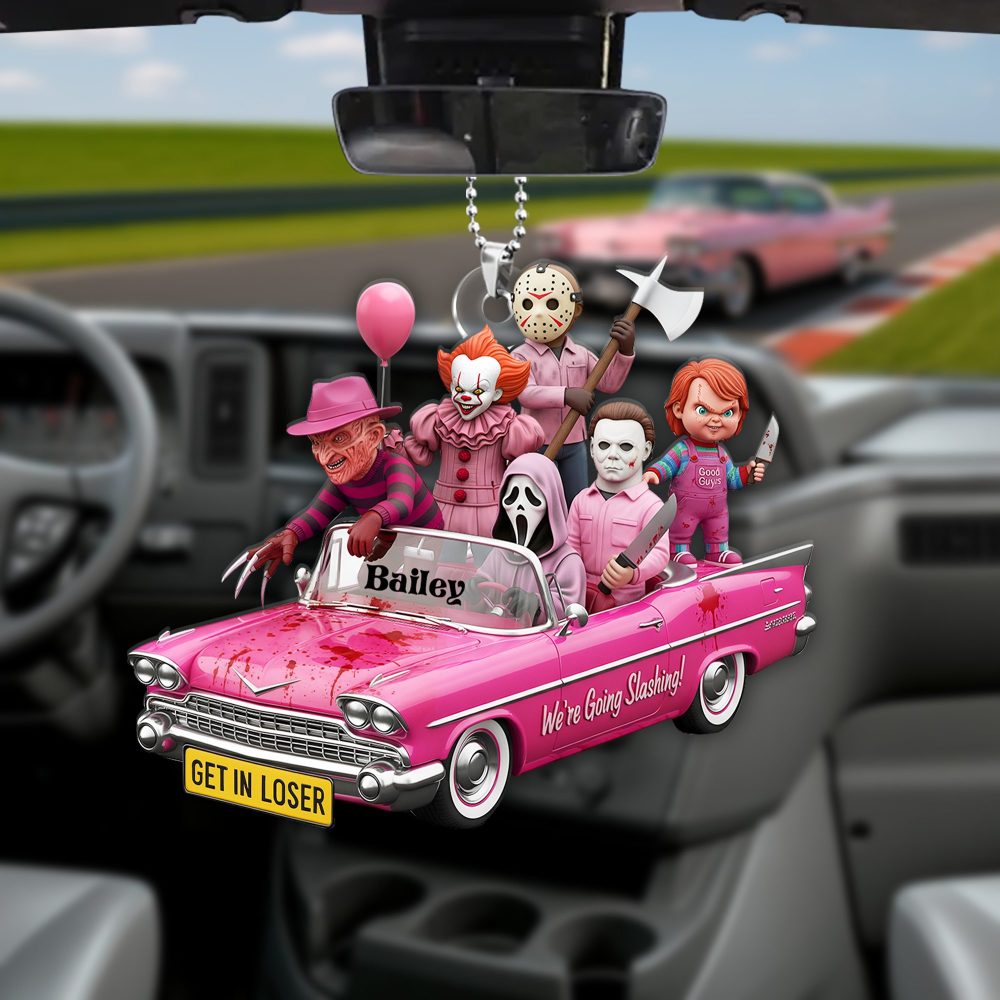 Horror Characters Car Ornament - Personalized Gifts For Horrror Movie Fans 03Nalu050825 - Image 3