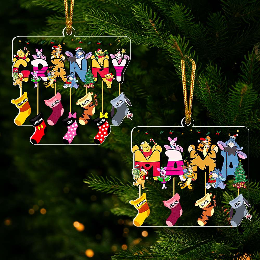 Personalized Gifts For Grandma Socks Christmas Ornament 04Xqdt251024