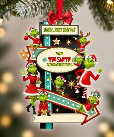 Joyful Green Family Ornament - Personalized Gift For Family 05Tolu201025