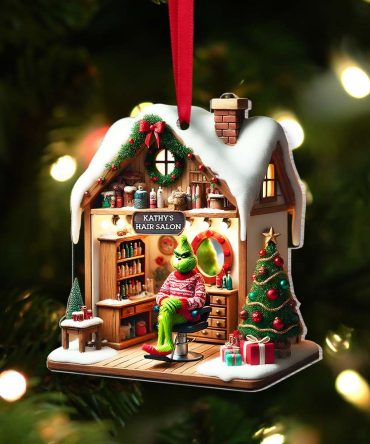 Personalized Gifts For Hairdresser, Green Monsters Acrylic Ornament 042Tgmh141124