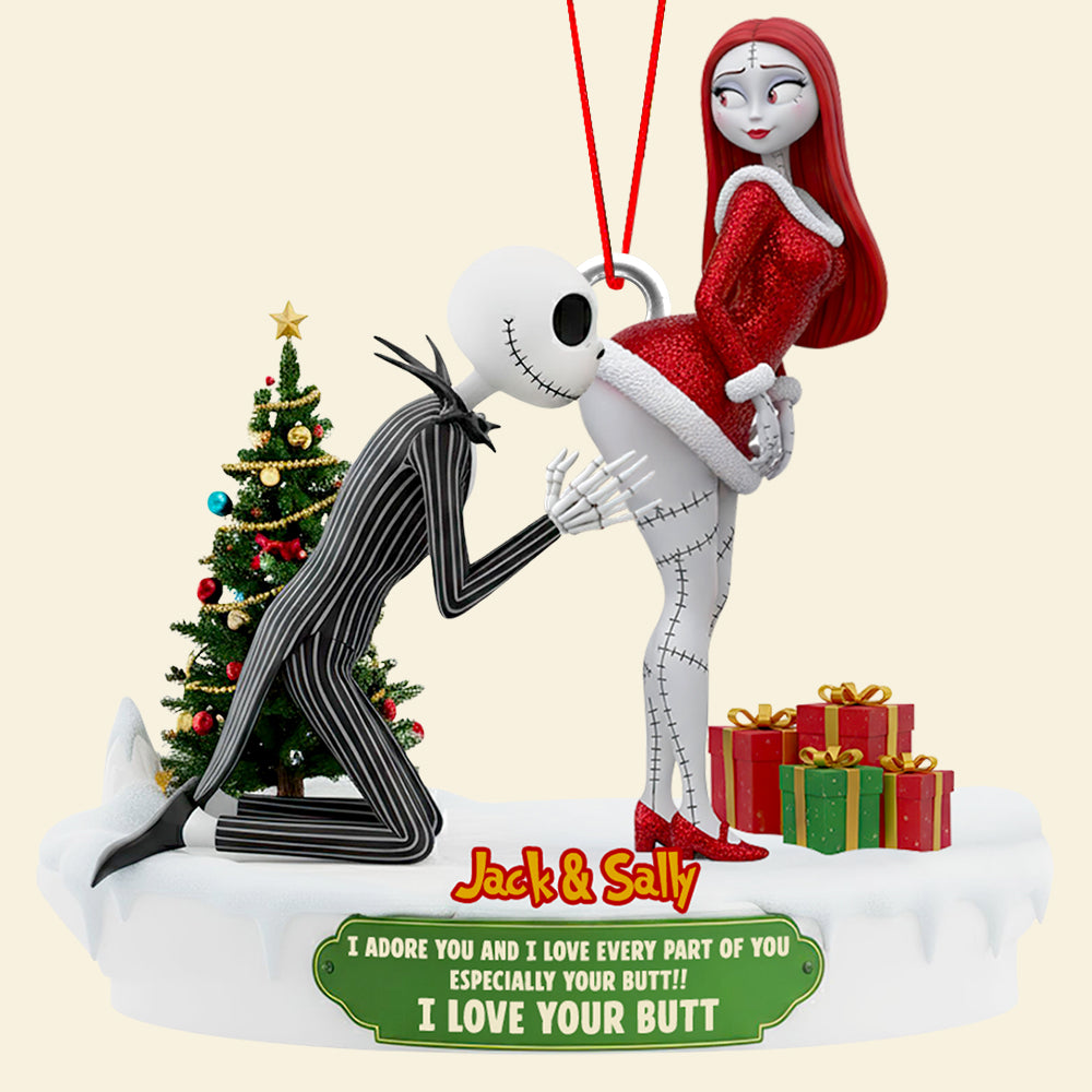 Naughty Skeleton Couple Christmas Ornament - Personalized Gifts For Couple 03Ohdt110925 - Image 3