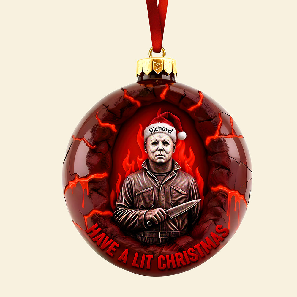 Horror Fire Christmas Ornament, Personalized Gifts For Horror Fans 03Qhqn091025 - Image 4