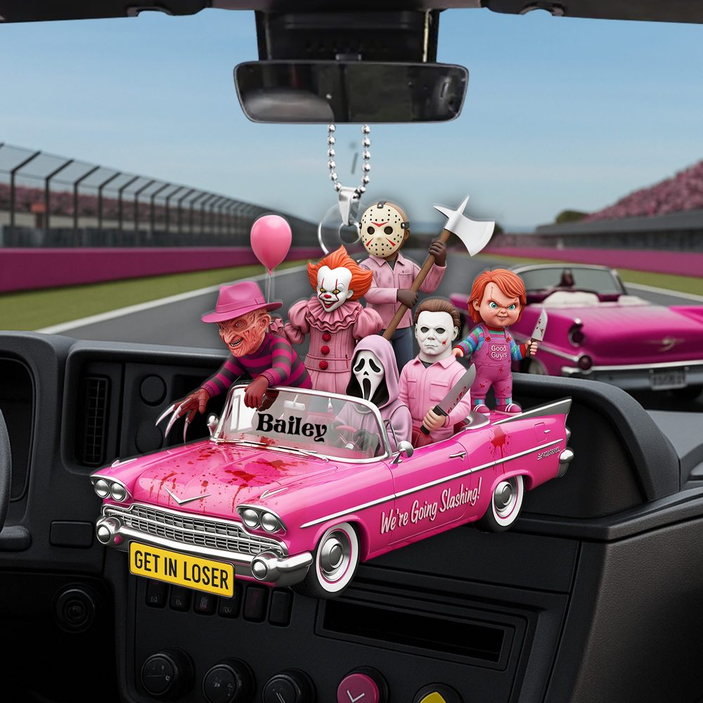 Horror Characters Car Ornament - Personalized Gifts For Horrror Movie Fans 03Nalu050825 - Image 4