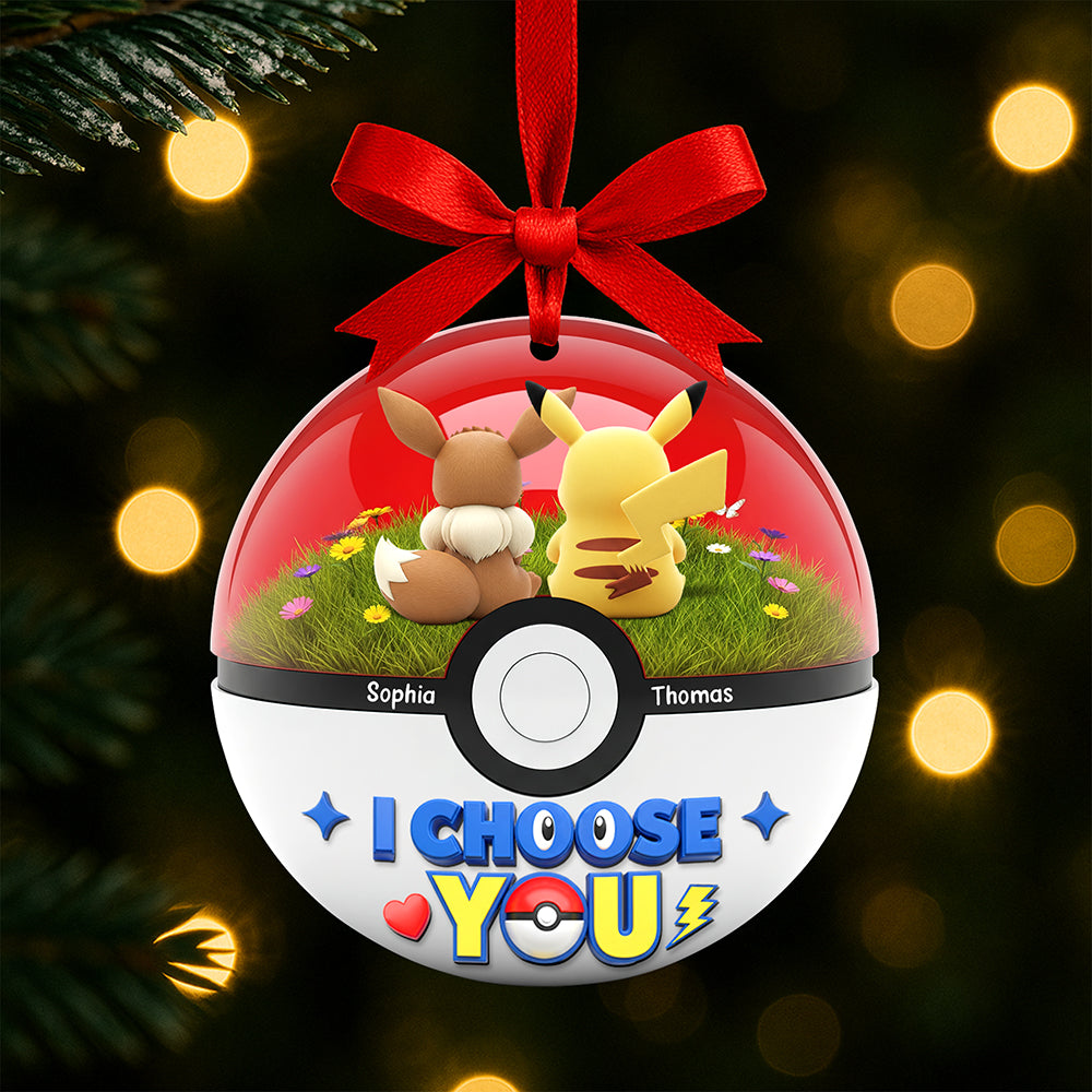 Cartoon Couple Christmas Ornament - Personalized Gifts For Couple 04Ohqn130825