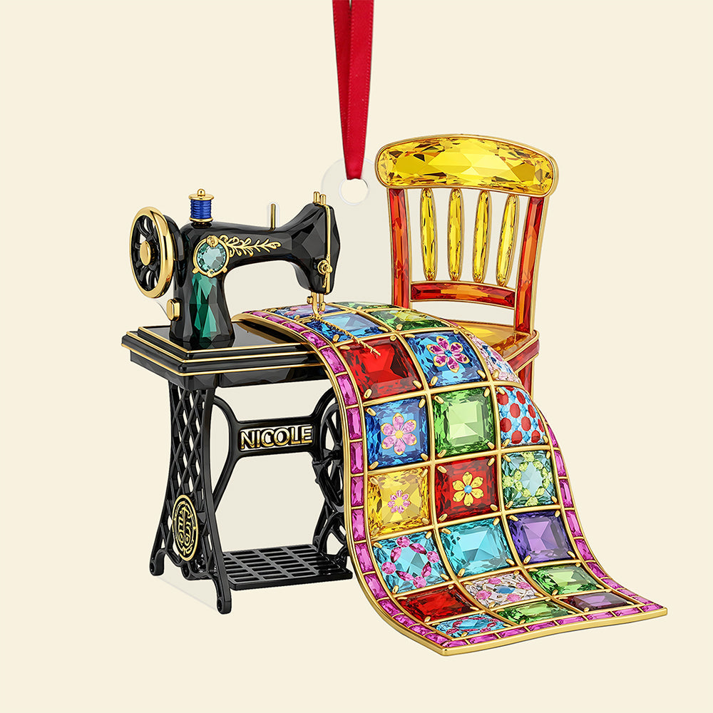 Sewing Machine Ornament - Personalized Gifts For Sewing Lovers 04Ohta150825 - Image 4