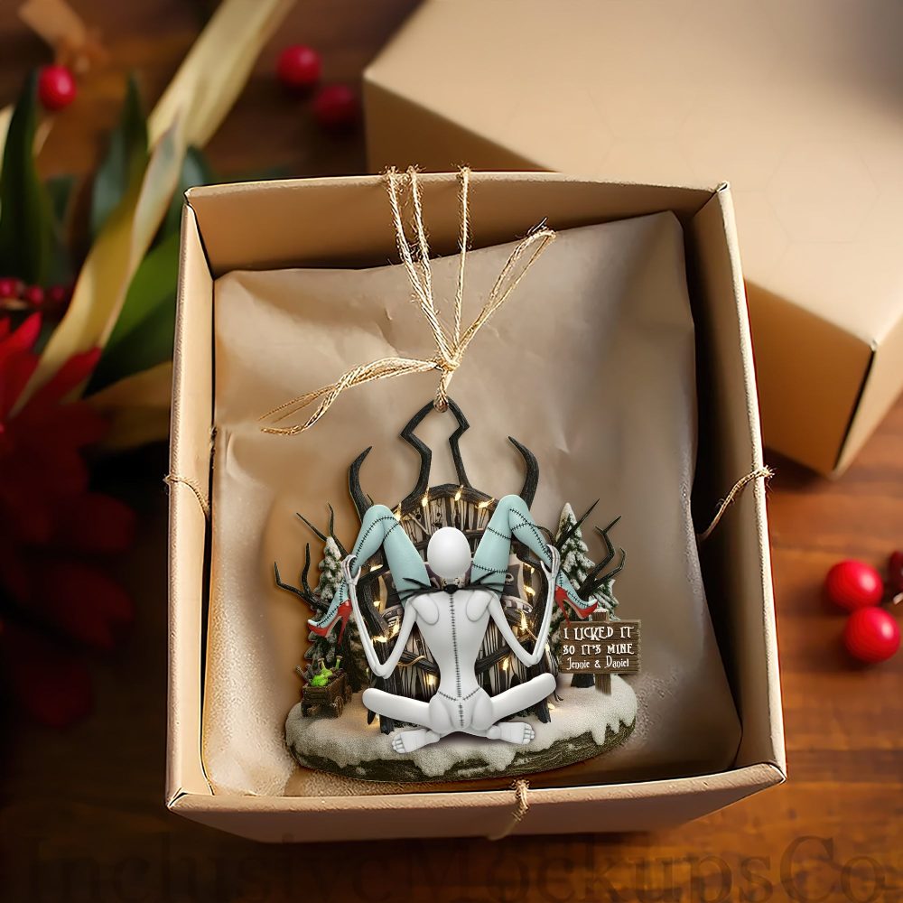 Naughty Skull Couple Ornament - Personalized Christmas Gift For Couples 02Tglu230925 - Image 3