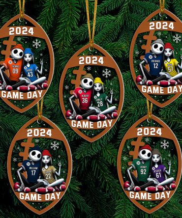 Personalized Gifts For Couple Love Football Acrylic Ornament 07Acqn121024