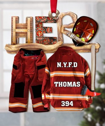 Personalized Gifts For Firefighter Christmas Ornament Firefighter Uniform 02Ohpu121024