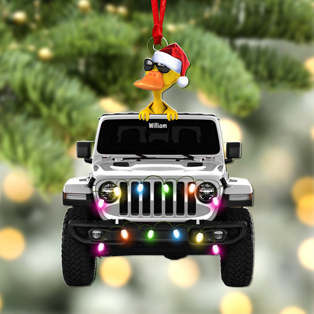Personalized Gifts For Couple Christmas Ornament 03Qhqn031122 Off Road Car Couple - Image 3