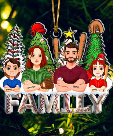 Personalized Gifts For Baseball Family  Acrylic Ornament 06Xqqn311024Hg
