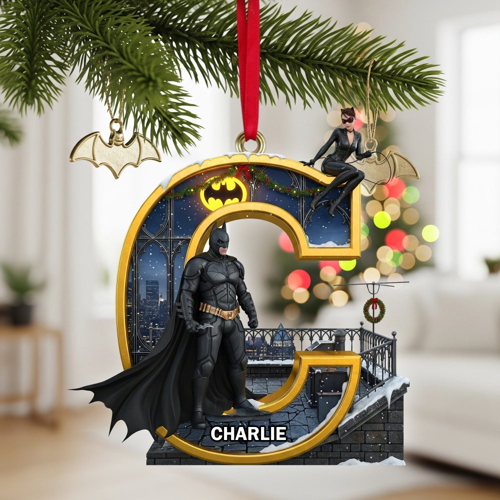 Shadow Wings Initials Christmas Ornament - Personalized Gifts For Fans 03Ohlu050925
