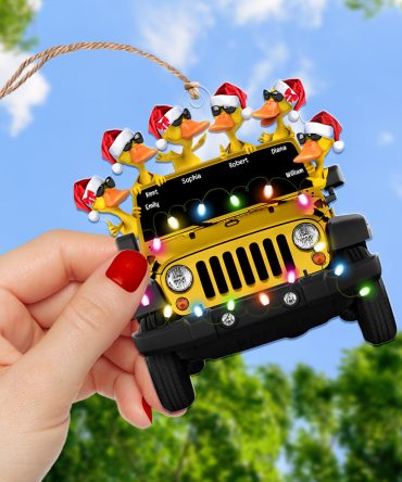 Personalized Gifts For Off-Road Car Lovers Family And Couple Christmas Duck Ornament 02Qhqn011022