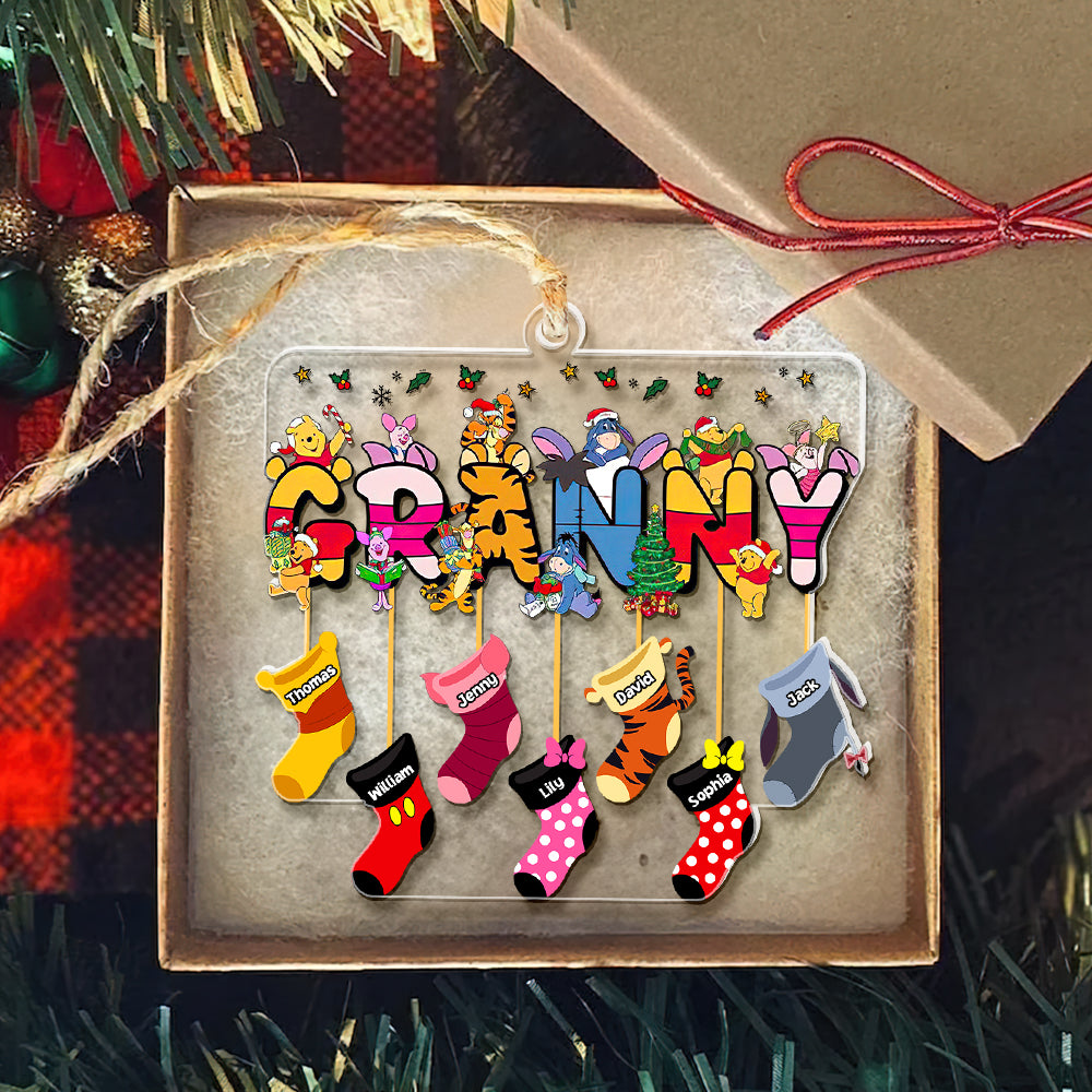 Personalized Gifts For Grandma Socks Christmas Ornament 04Xqdt251024 - Image 2