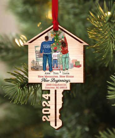 Personalized Gifts For Family Wood Ornament, Christmas New Home 01Natn290824Tm