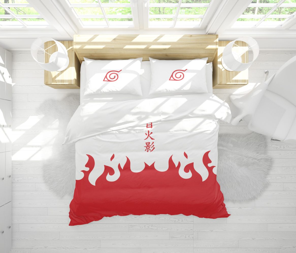 4Th Hokage Cloak Shippuden Bedding Set - Image 2