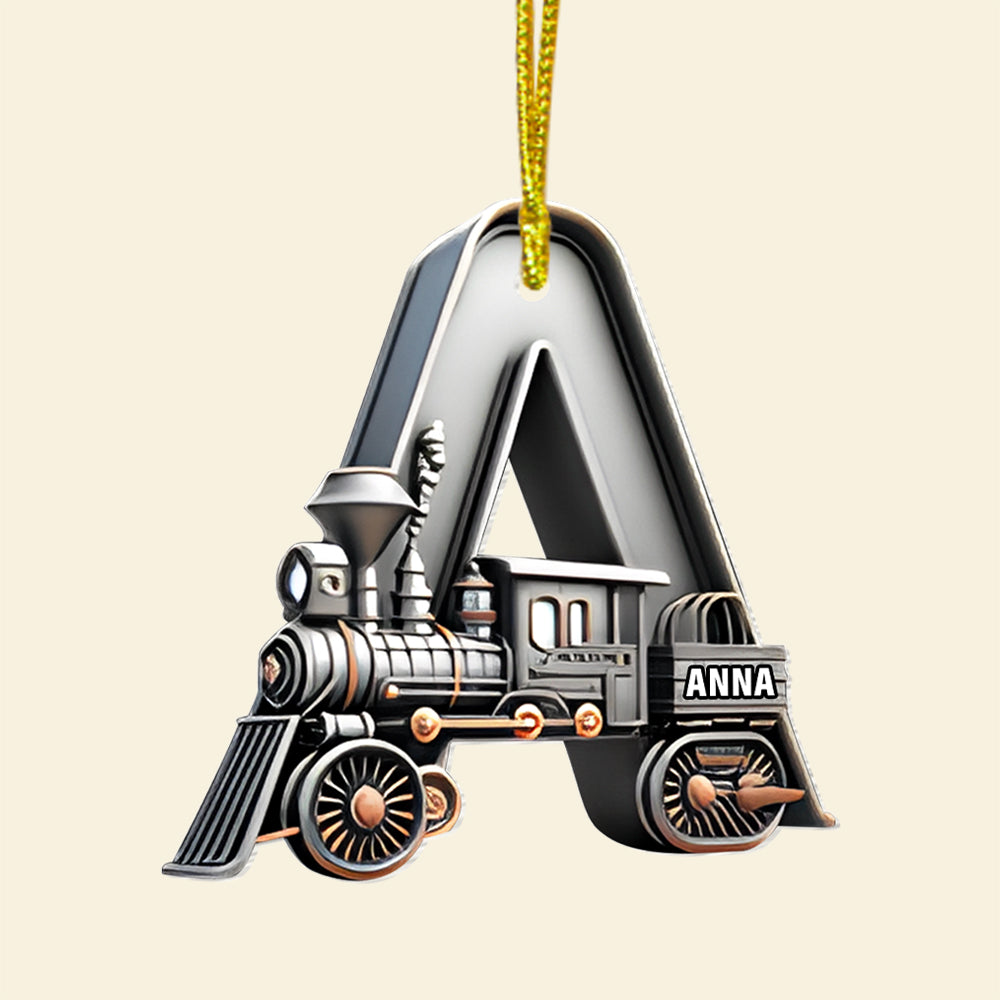 Custom Alphabet Letter Gifts For Train Lovers Christmas Ornament 05Xqtn231024 - Image 5